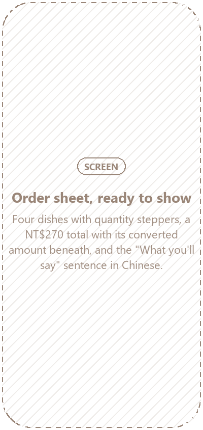 Placeholder: order screen